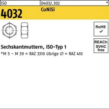 Nobrand Sechskantmutter ISO 4032 M10 100 Stück