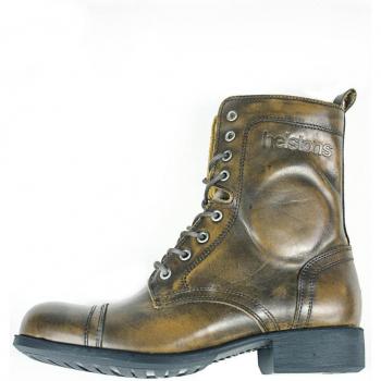 Bottines de moto pour femmes Helstons en cuir marron vieilli