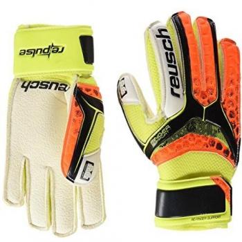 Reusch Kids RE: Pulse RG Finger Support Junior-Handschuh Größe 4 – Black & Shocking Orange