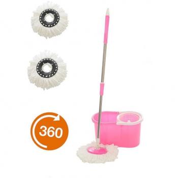 Magic Spin Mop Bucket Whizz Wringer Microfiber Cleaning System with 2 Mop Heads