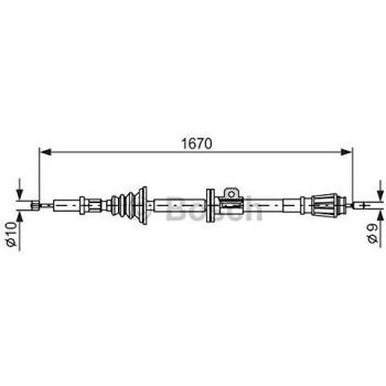 Bosch Handbremsseil 1987477357