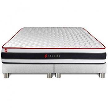 Ensemble Détente 180x200 : sommier double + matelas Energy, ressorts ensachés, mémoire de forme