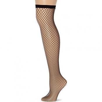 One Size Black Lattice Net Stockings
