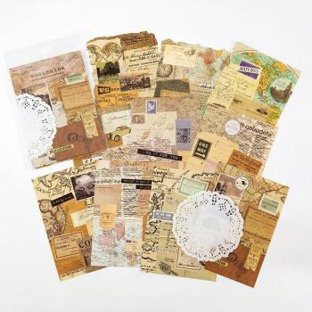 Kit de Material de Papel Vintage, 20 Unidades