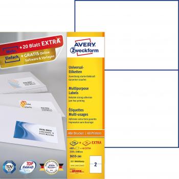 Avery Zweckform 3655-200 Permanent Adhesive Labels