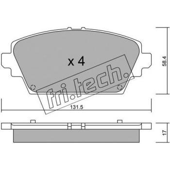 Pastiglie freno LPR 05P940 per Nissan Almera Tino