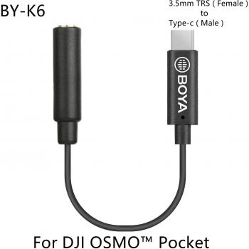 BOYA Lightning Audio Adapter Cable 3.5mm TRS for Wireless Microphones