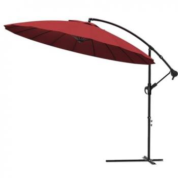 Parasol Jardín Excentrico 3M con Funda Protectora, Rojo