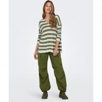 Pantalón parachute verde para mujer Only