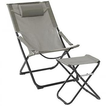 Svita Tomra Chaise Longue de Plage Pliante avec Accessoires