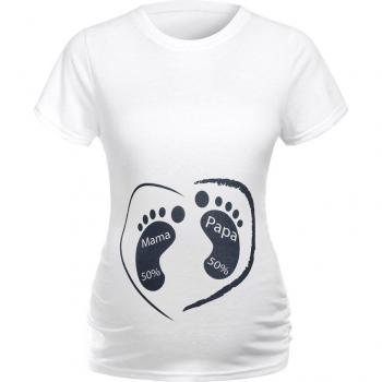 Camisa Maternidad Huellas Off White Mujer