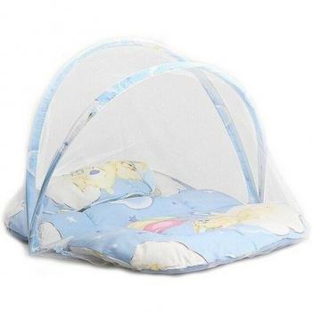 Cama cuna plegable para bebés con cojín y malla