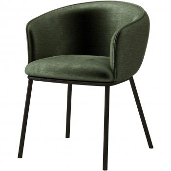 Silla Verde Metal Negro Moloo