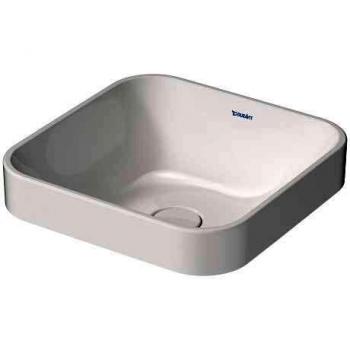Évier à poser Happy D.2 Plus Duravit, 400×400 mm, Antracite e Bianco