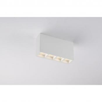 Plafoniera Componibile Hapis in Gesso Bianco Verniciabile 21x55x11 (4xgu10)