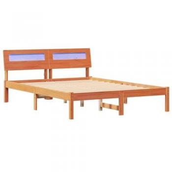 Eclipse Woodbed Set – Wax Brown 120x200 cm with LED Strip Accent