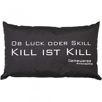 Wohnzimmer‑Kissen GameWarez „Luck or Skill“