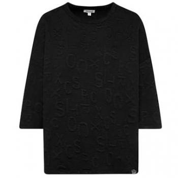 SOCCX Damen Sweatshirt Elasthan schwarz XL/XXL