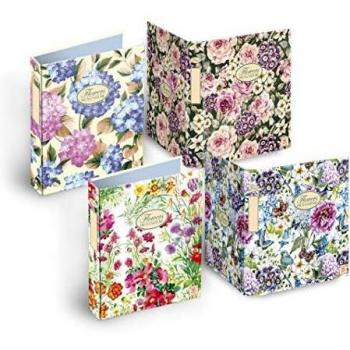 Raccoglitore con Anelli Nature Flowers, Pacco da 5 Pezzi, Pigna