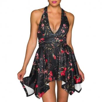 Hosenrock‑Effekt Jumpsuit „Blütenprunk“ – 70 % Baumwolle, 30 % Spandex