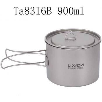 Lixada Folding Handle Titanium Pot