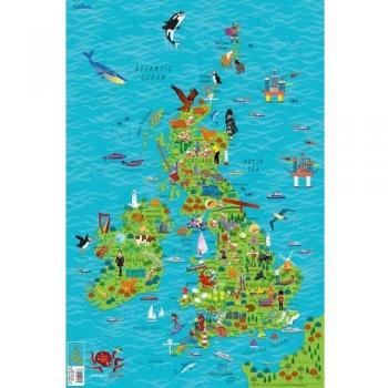 Childrenâ€™S Wall Map Of The United Kingdom And Ireland
