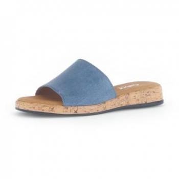 RHODOS GABOR Sommerpantoletten – Komfortschuhe, Größe 39, Blau