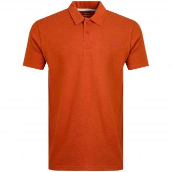 Weird Fish Jetstream Polo Shirt Dark Rust Small