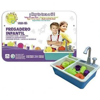 Fregadero infantil Tachan 77 con bomba de agua 28 piezas +6A 28x42x12 cm