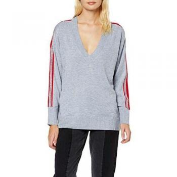 Guess Sweater LS VN Julie, Grigio (Stone Heather Grey M SHGY), X-Small (Taglia Produttore:XS) Donna