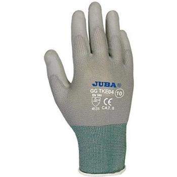 Juba Guante Nylon-Poliuretano Gris, Talla Media, Empaque Especial