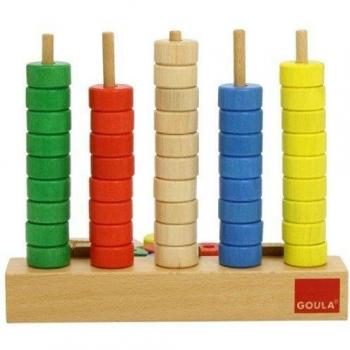 Stacked Wooden Counter – Vertical Abacus