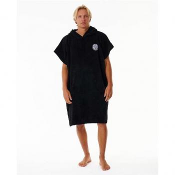 Poncho Rip Curl Logo Hooded Towel Noir – Style Essentiel