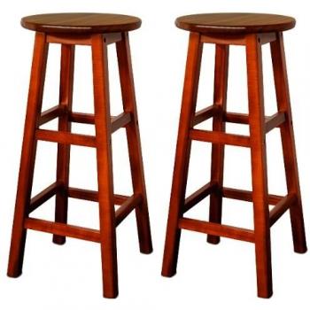 2er Set Tresenhocker aus massivem Akazienholz