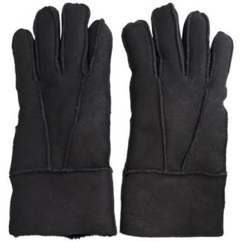 Infinity Leather Unisex Black Suede Gloves