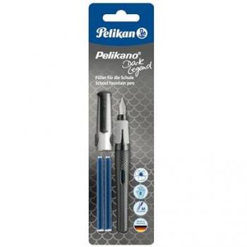 Pelikan Füllhalter Pelikano P480M M Rechtshänder Dunkle Legende + 2 Patronen