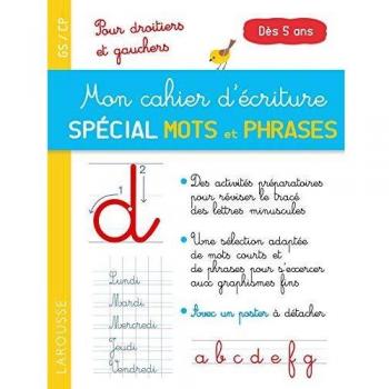 Mon cahier d'écriture spécial premiers mots et phrases