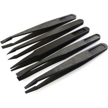 Portable Straight‑Bend Tweezer Kit – 5 Unit Bundle