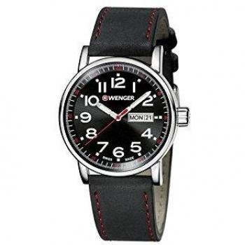 Reloj Analógico Wenger con Correa de Cuero y Dial Camuflaje