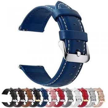 Fullmosa Lederarmband 14mm Dunkelblau für Herren Damen Axus Serie