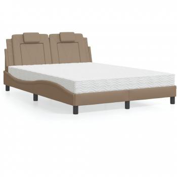 Couchage cappuccino 120 × 200 cm – Matelas en similicuir – VidaXL