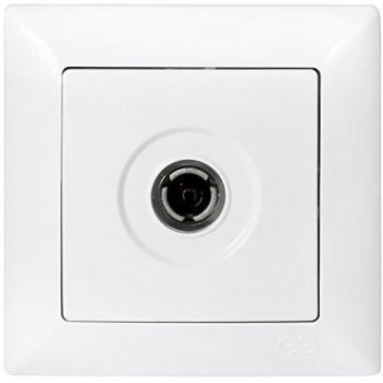 Gunsan Visage Antennendose mit Taster Weiss