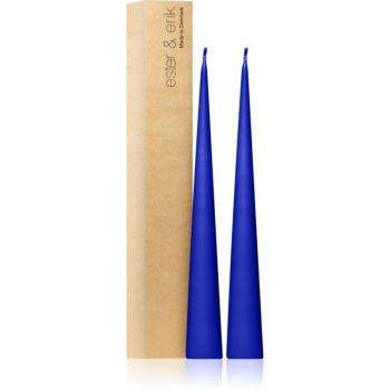 Cornflower Duo Cone Candles by Ester & Erik (No. 48), 37 cm Tall
