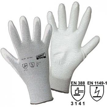 Leipold Doehle esd Nylon/Carbon-PU 1171-8 Guanto da lavoro Taglia 8, M EN 388, EN 511 Cat II 1 pz