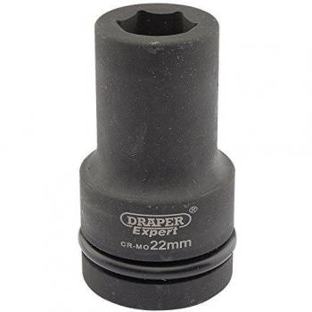 Draper Expert Metric 1 Drive Deep Hexagon Impact Socket, Size: 22mm