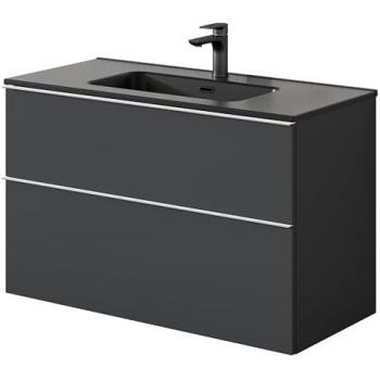 Mobiletto Con Lavabo Lavoa 100 cm – Matt Anthracite