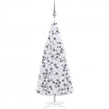 Albero di Natale Artificiale con LED e Palline Bianco 400 cm