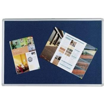 Q-CONNECT ALUMINIUM FRAME FELT NOTICEBOARD 900X600MM BLUE