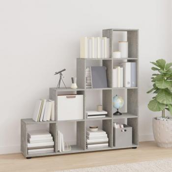 VidaXL Bücherregal Aufbewahrung Betongrau 142 cm