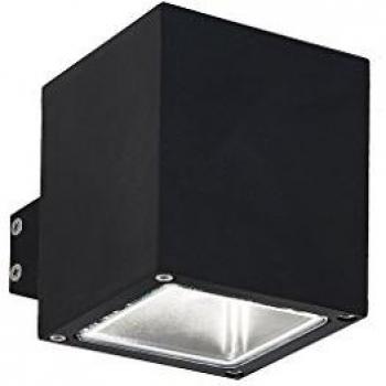 Aplique de pared exterior SNIF SQUARE negro 1 bombilla IP44 G9